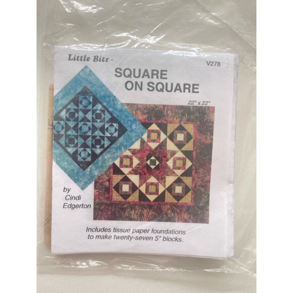 Little Bits Quilt Pattern - Square on Square (Cindi Edgerton) #V278 - Picture 2 of 3